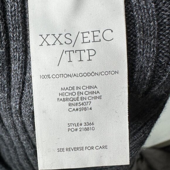 Cabi Oversized Cosmo Ribbed Sweater Zip Front Cardigan Charcoal Gray Size XXS - Picture 8 of 11